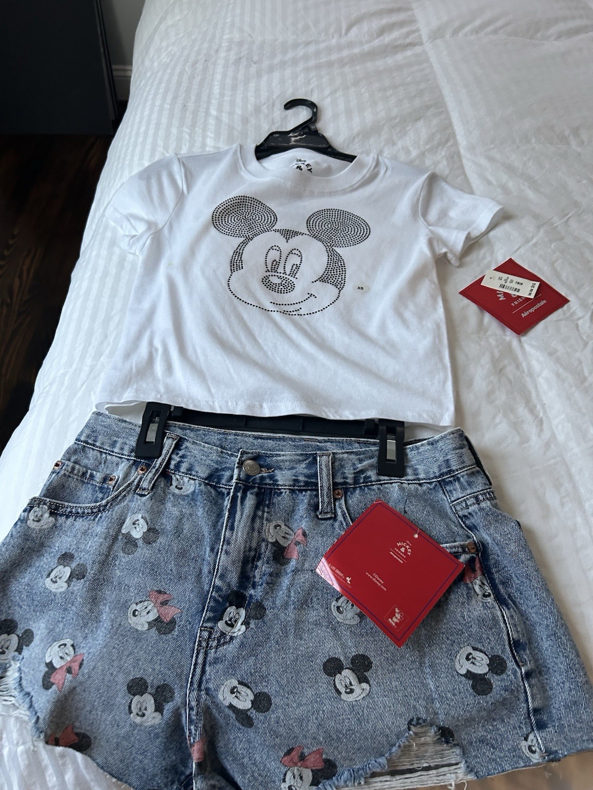 Disney Mickey Mouse Icon 2 piece Top & Shorts Sz Small Both New W/Tags