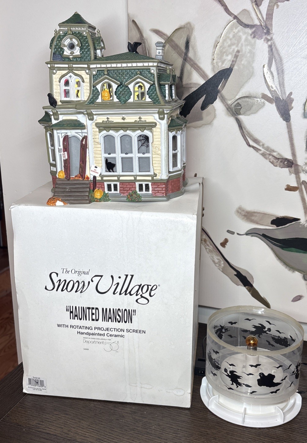 VTG Dept 56 Snow Village Haunted Mansion 54935 Works Halloween **READ** 👻