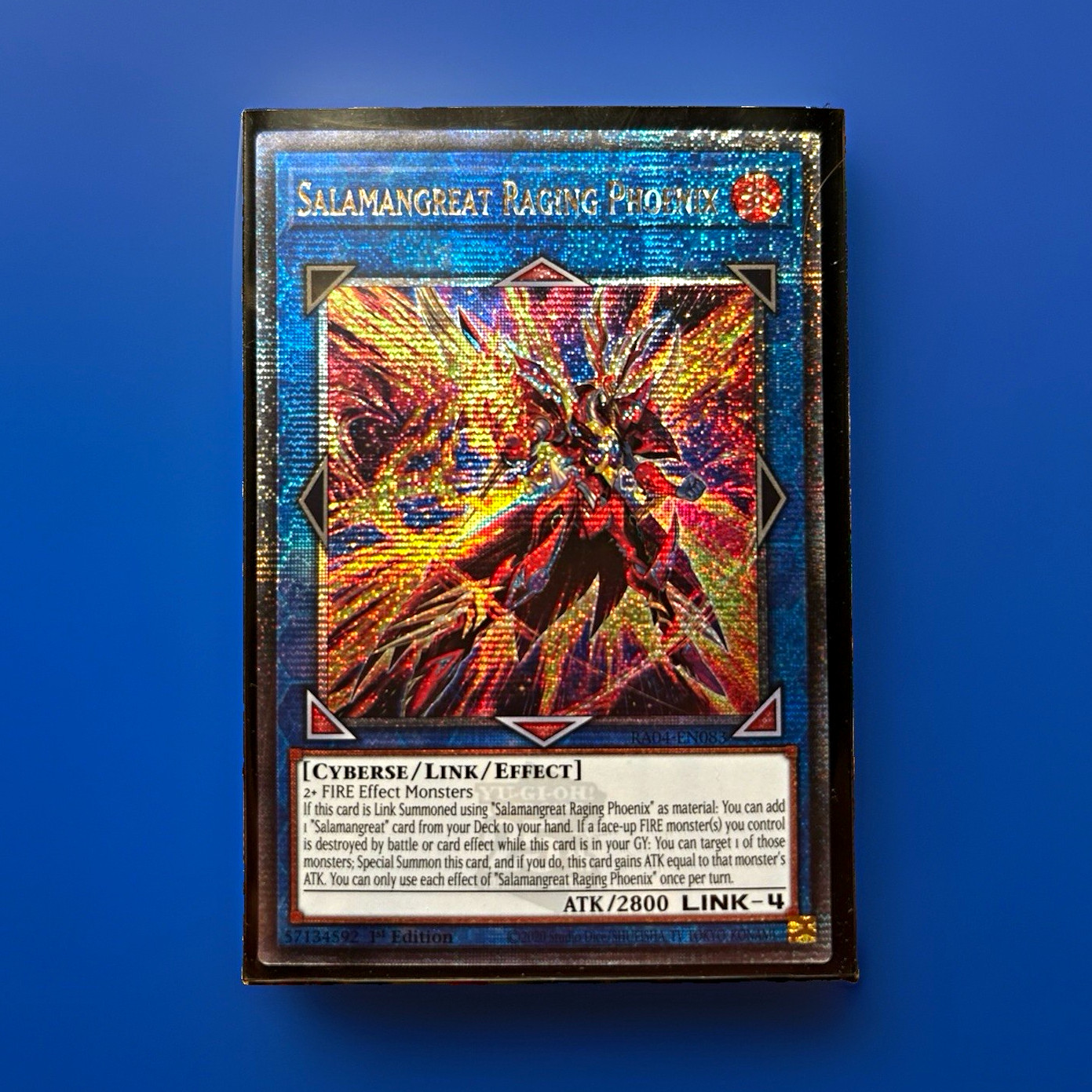 Yu-Gi-Oh Salamangreat Raging Phoenix Quarter Century Secret Rare