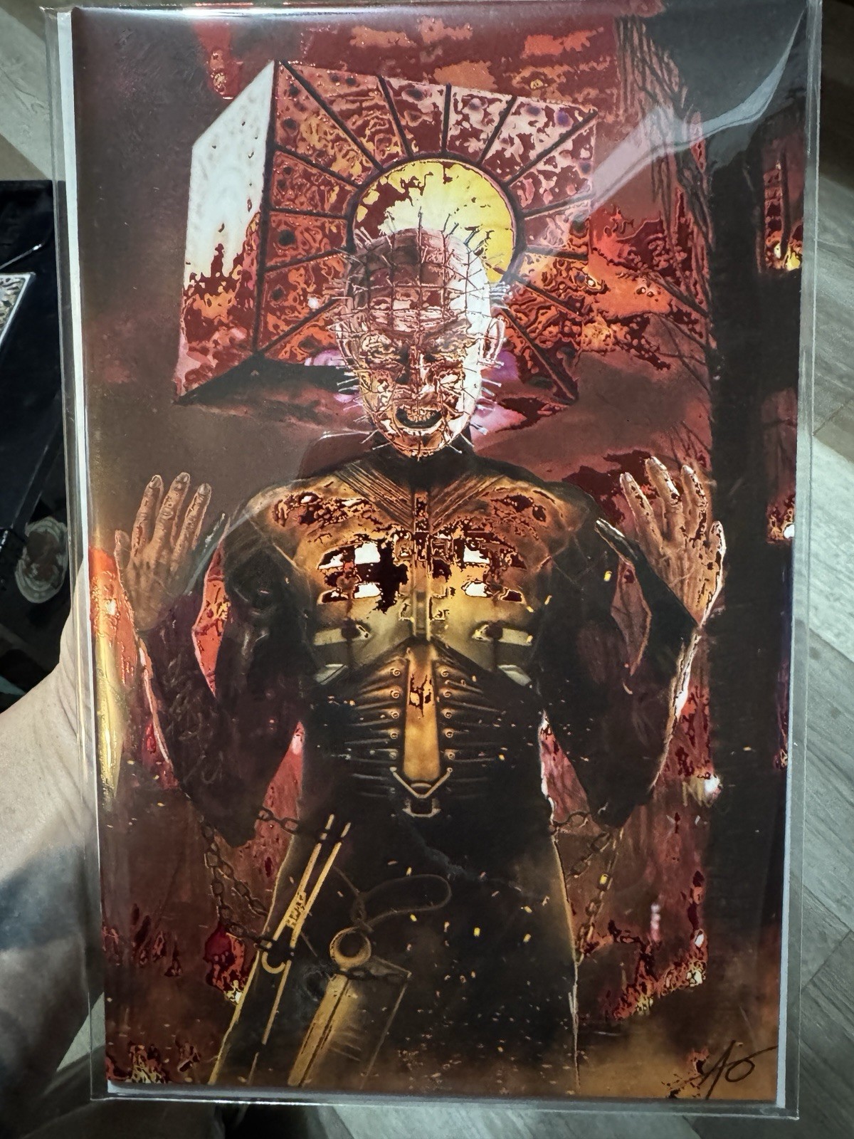 LIMITED TO 200 HELLRAISER PINHEAD RUDY AO CLIVE BARKER ULTRA SPOT FOIL