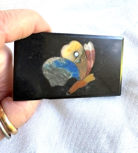 Antique Pietra Dura Butterfly Panel - Stone Inlay