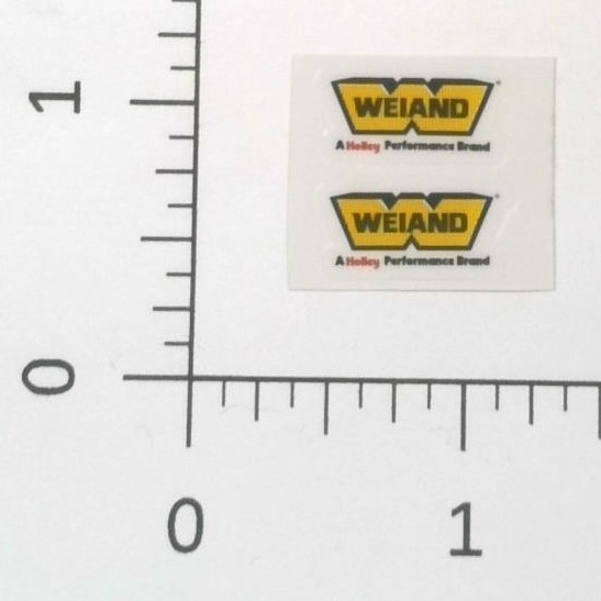 Pair of Weiand Holley Performance Racing Hot Rod Logo Mini Sticker Decals Pair of Weiand Holley Performance Racing Hot Rod Logo Mini Sticker Decals