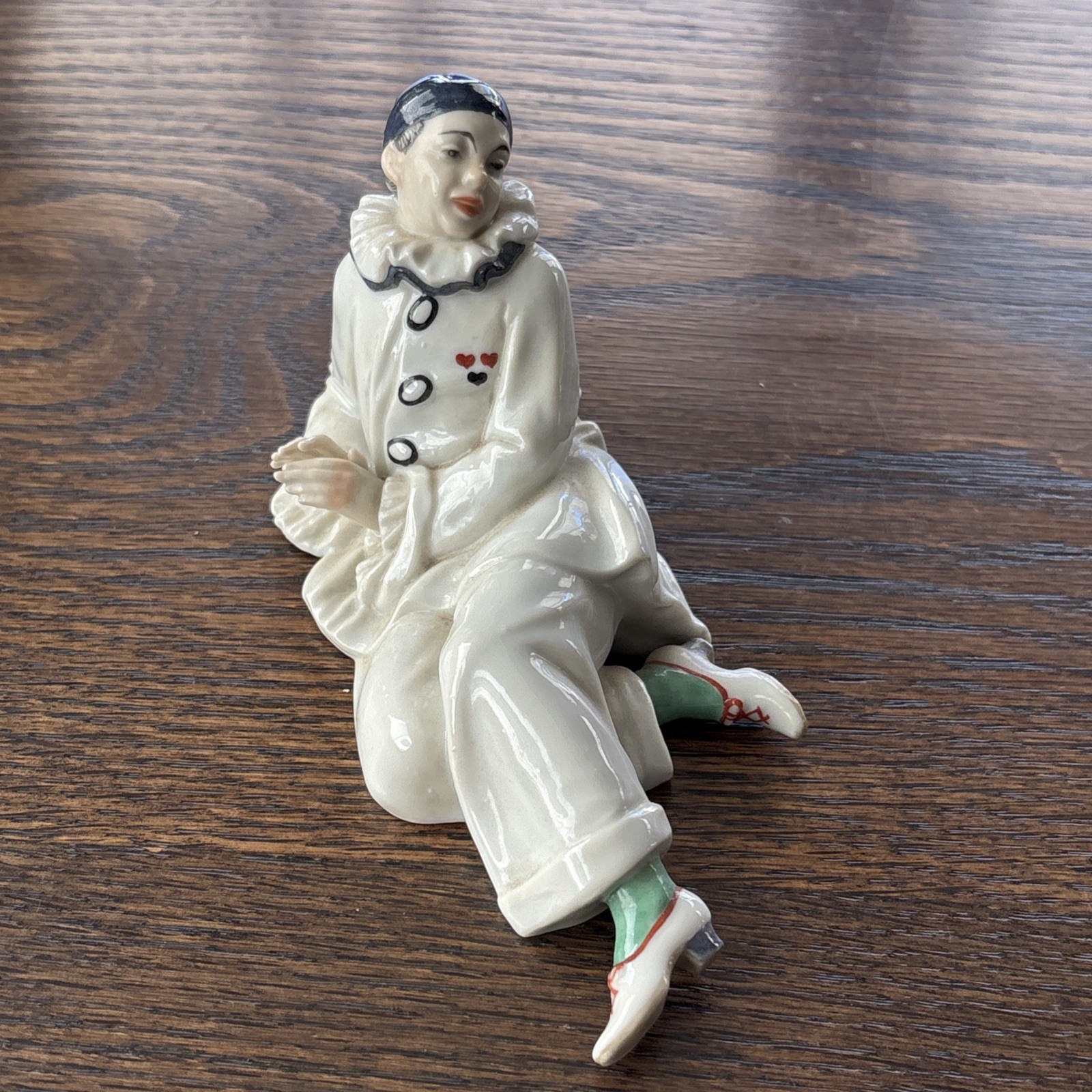 Antique KARL  ENS Volkstedt Porcelain Harlequin Clown Germany Early 20th c Rare