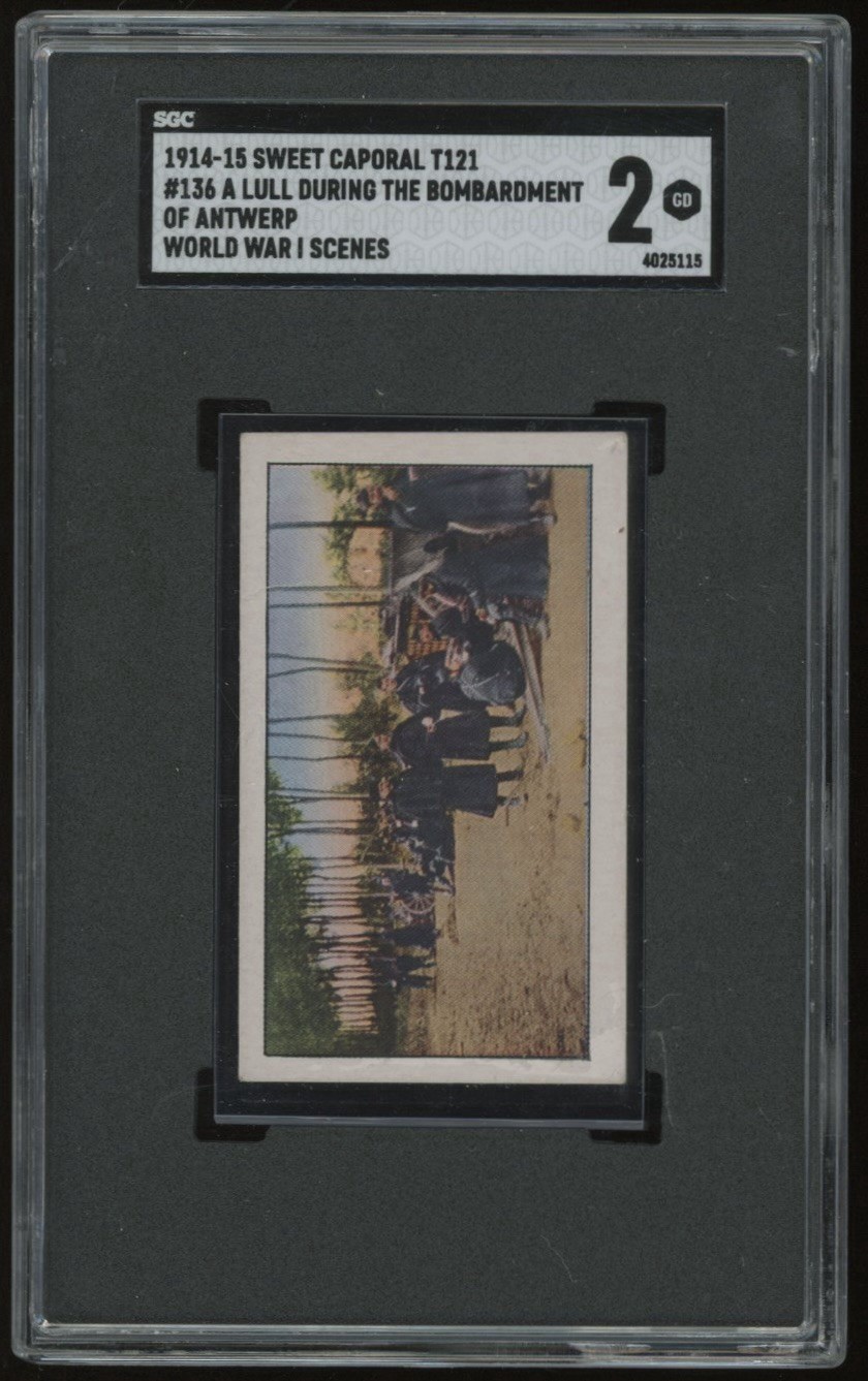 T121 Sweet Caporal, World War I Scenes, 1914, #136 Bombardment Antwerp SGC 2