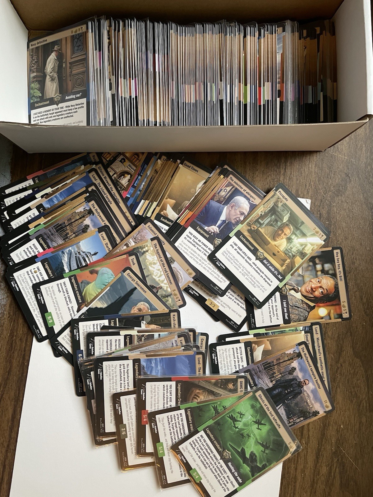 Approx 300 World War Woke Cards. No Holos. Epstein Trump Cosby Clinton Gilaine