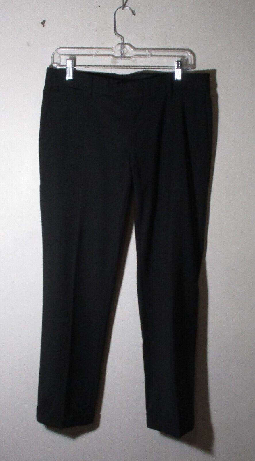 Men\'s DOLCE & GABBANA Black Wool Flat Dress Pants Size 34X32