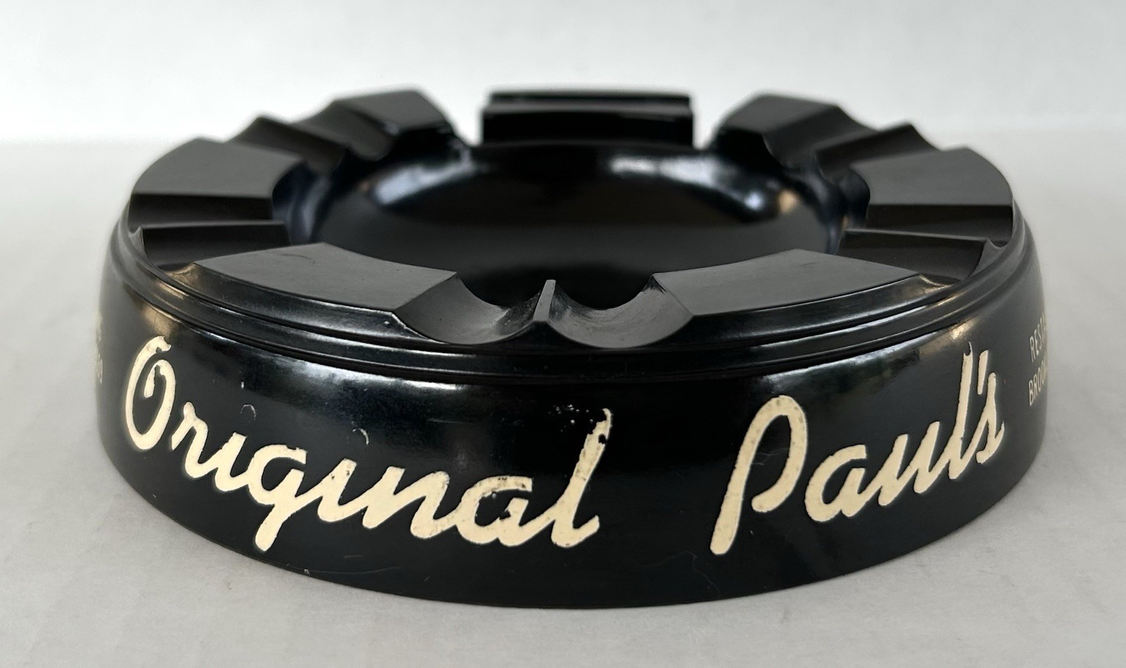 Bakelite Ashtray Original Paul\'s Banquet Hall Brooklyn NY Vintage 1960\'s