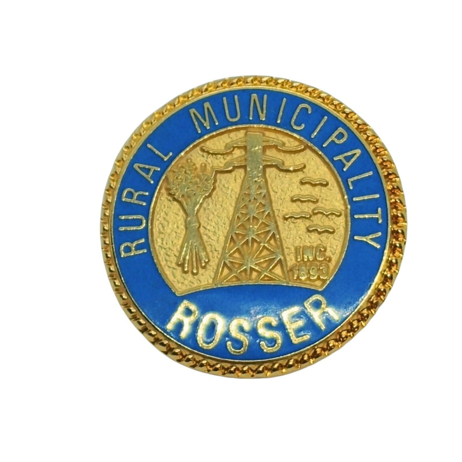 RURAL MUNICIPALITY ROSSER Lapel Pin - Manitoba Canada 