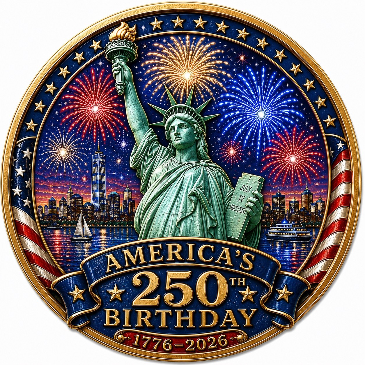 2025 America's 250 Anniversary Collectible Refrigerator Magnet