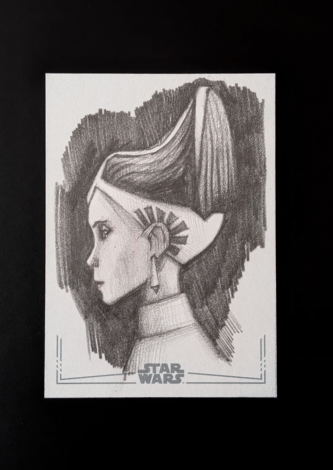 2025 TOPPS CHROME STAR WARS Silver Foil Padme Amidala Sketch 1/1 Andrew Fry Auto