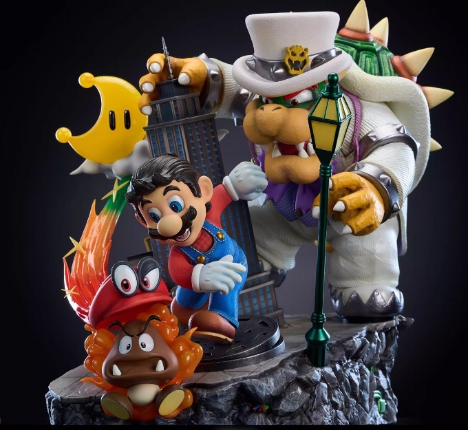 WAKE Studio Mario Resin Statue in stock H:37.7cm Collection Painted New