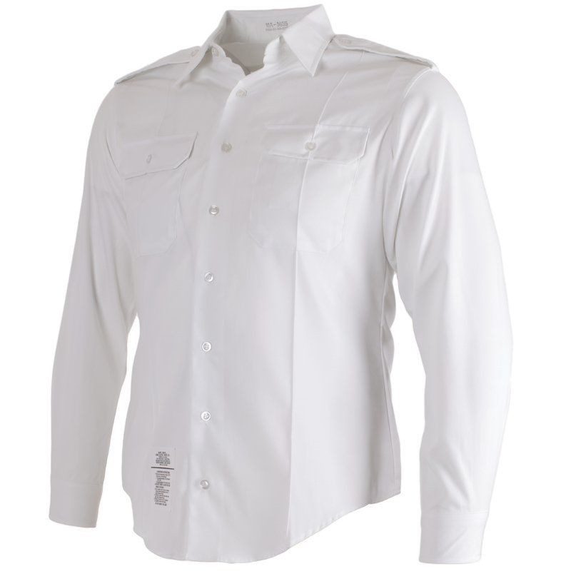 US Army ASU White Dress Long Sleeve Uniform Shirt 16- 32/33-C Long Sleeve Large