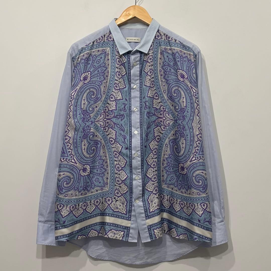 Etro Men Vhtf Made In Italy Silk Paisley Pattern Shirt 42 Big Limited Edition VH