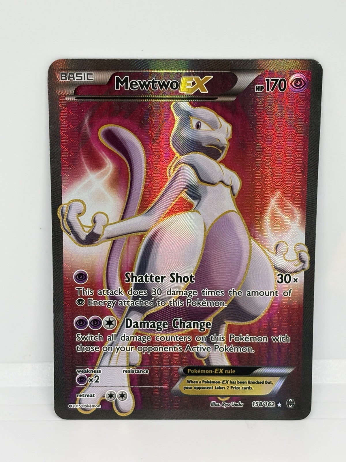 Mewtwo EX (158 Full Art) 158/162 Breakthrough Holo Pokémon, MP +