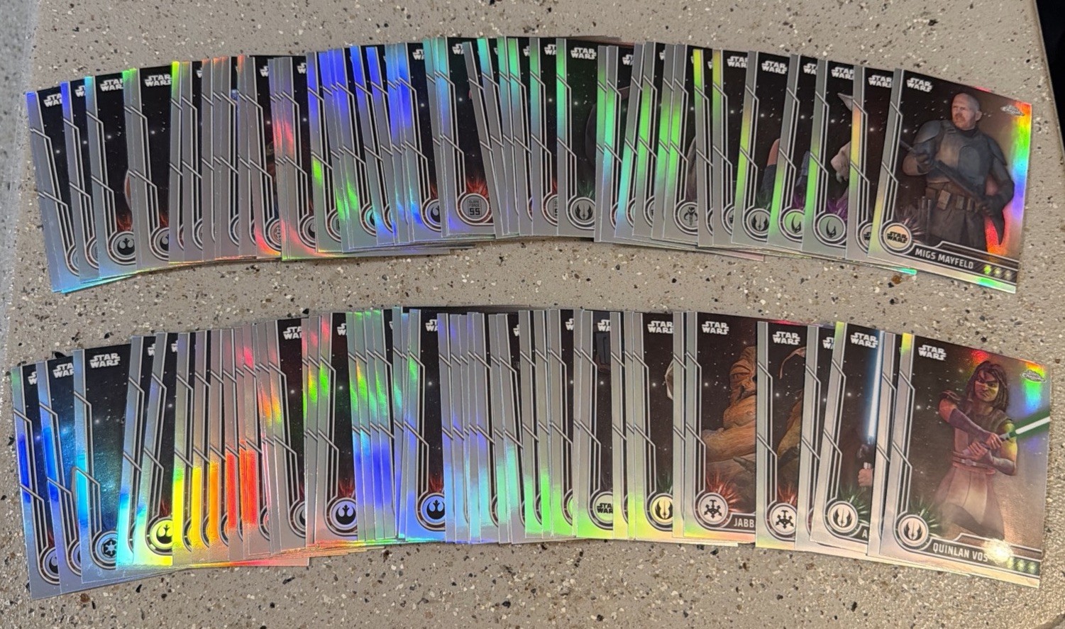 2023 Topps Chrome Star Wars Refractor Set All Cards 1-100