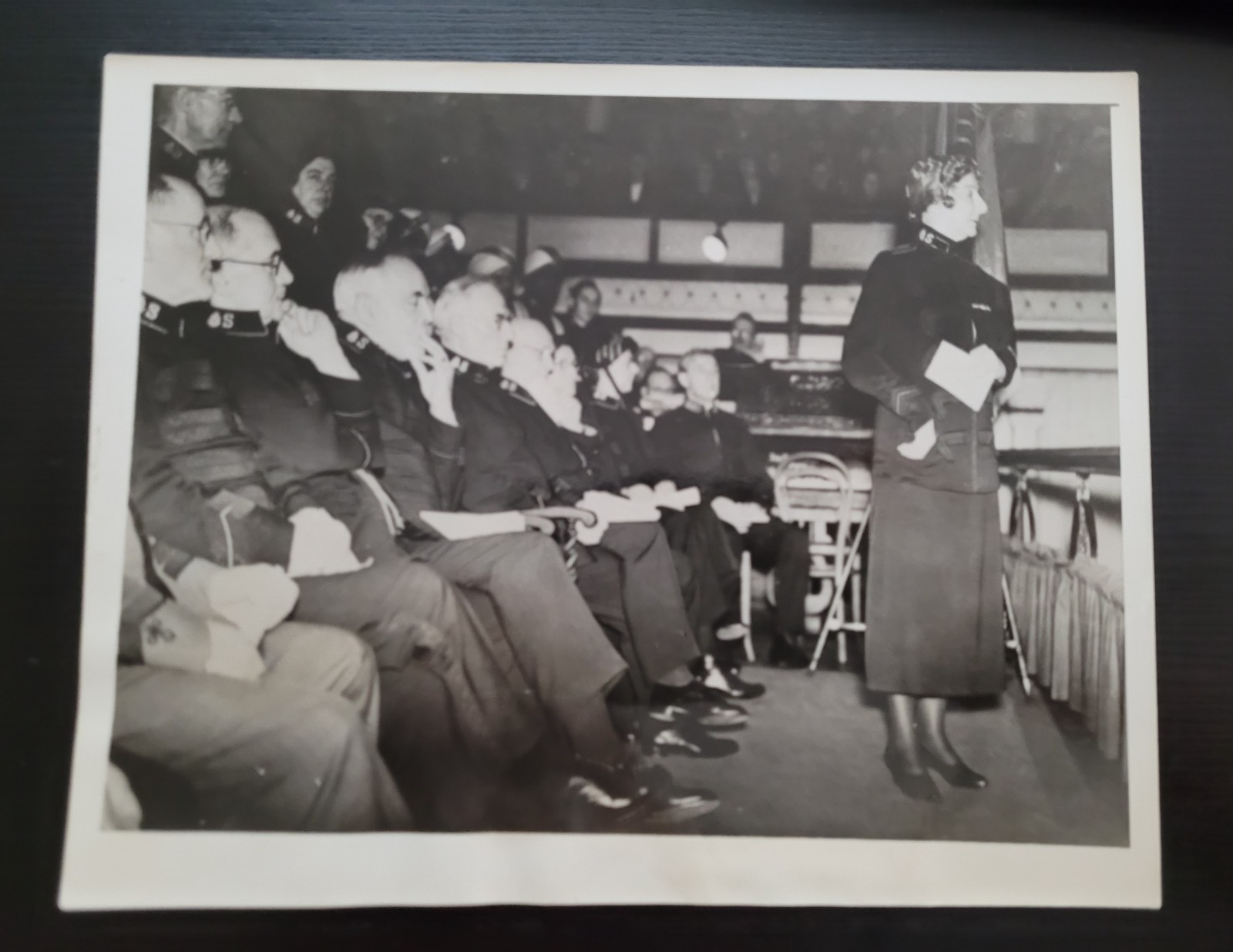 Vintage 7x9 Photo General Evangeline Booth Salvation Army Farewell London 1939