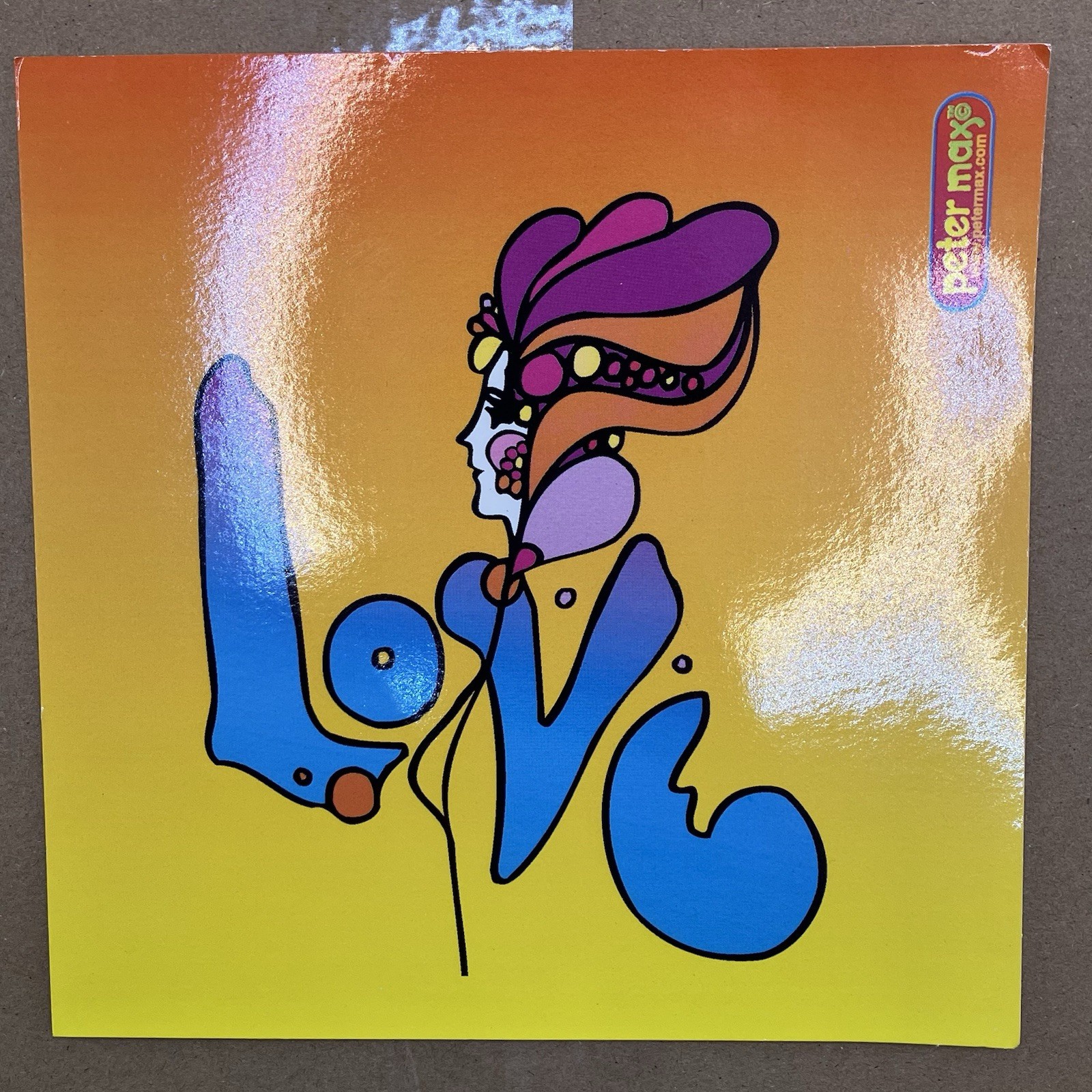 Vintage Peter Max “LOVE” Unused Greeting Card Psychedelic Pop Art No Envelope
