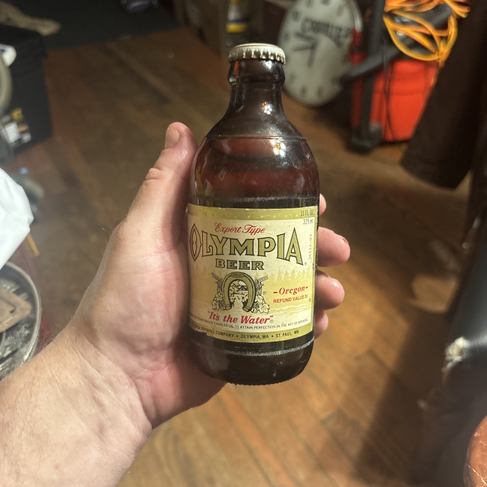 Vintage Rare NOS Olympia 11oz Amber Bottle 