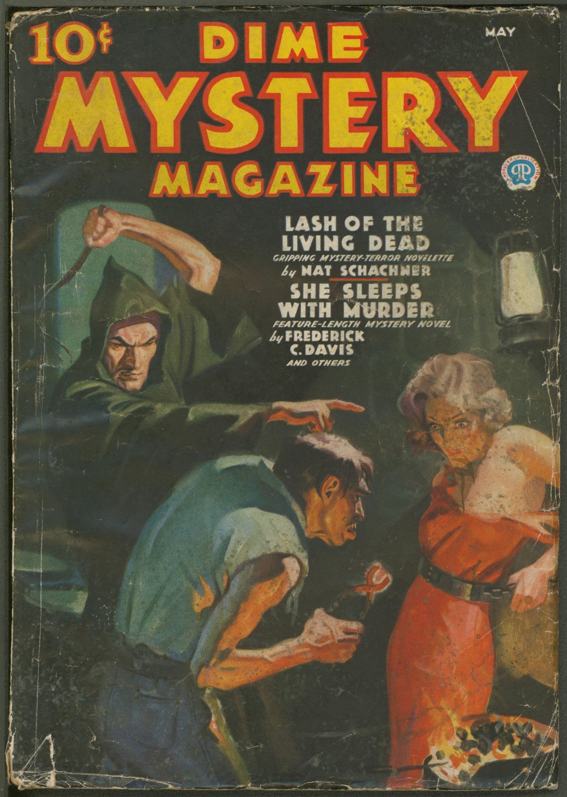 Dime Mystery 1936 May, #42 Tom Lovell bondage cover.    Pulp