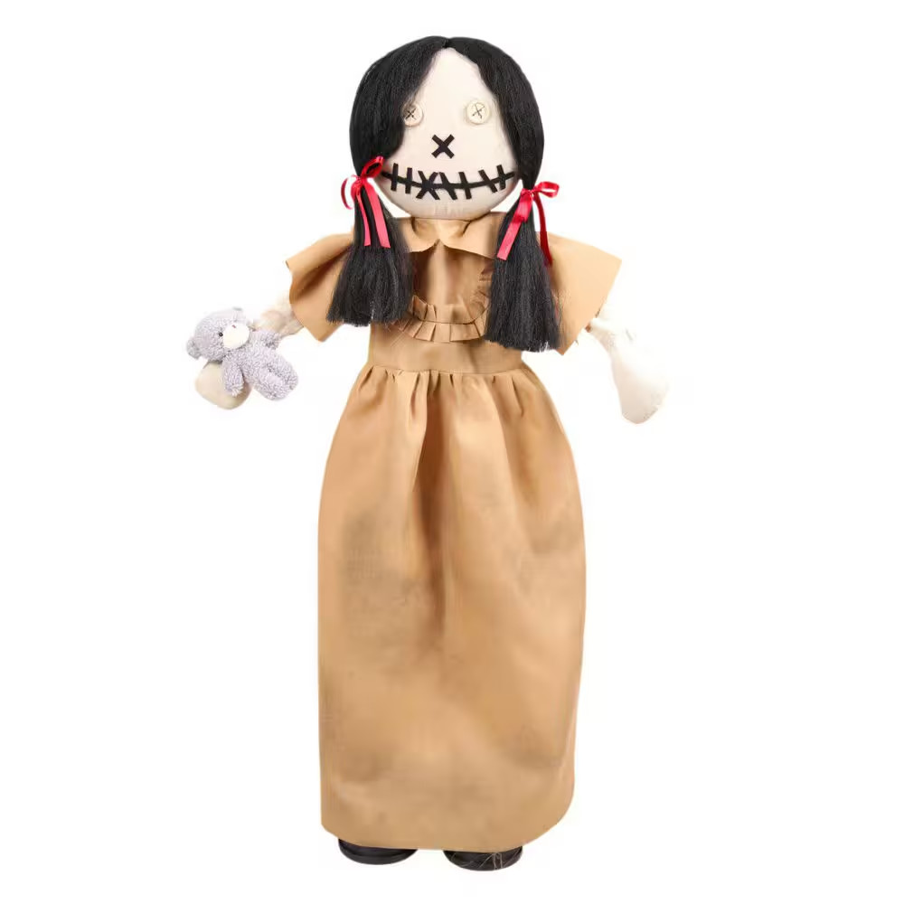 35 In. Animated LED Standing Creepy Doll Halloween Animatronic
