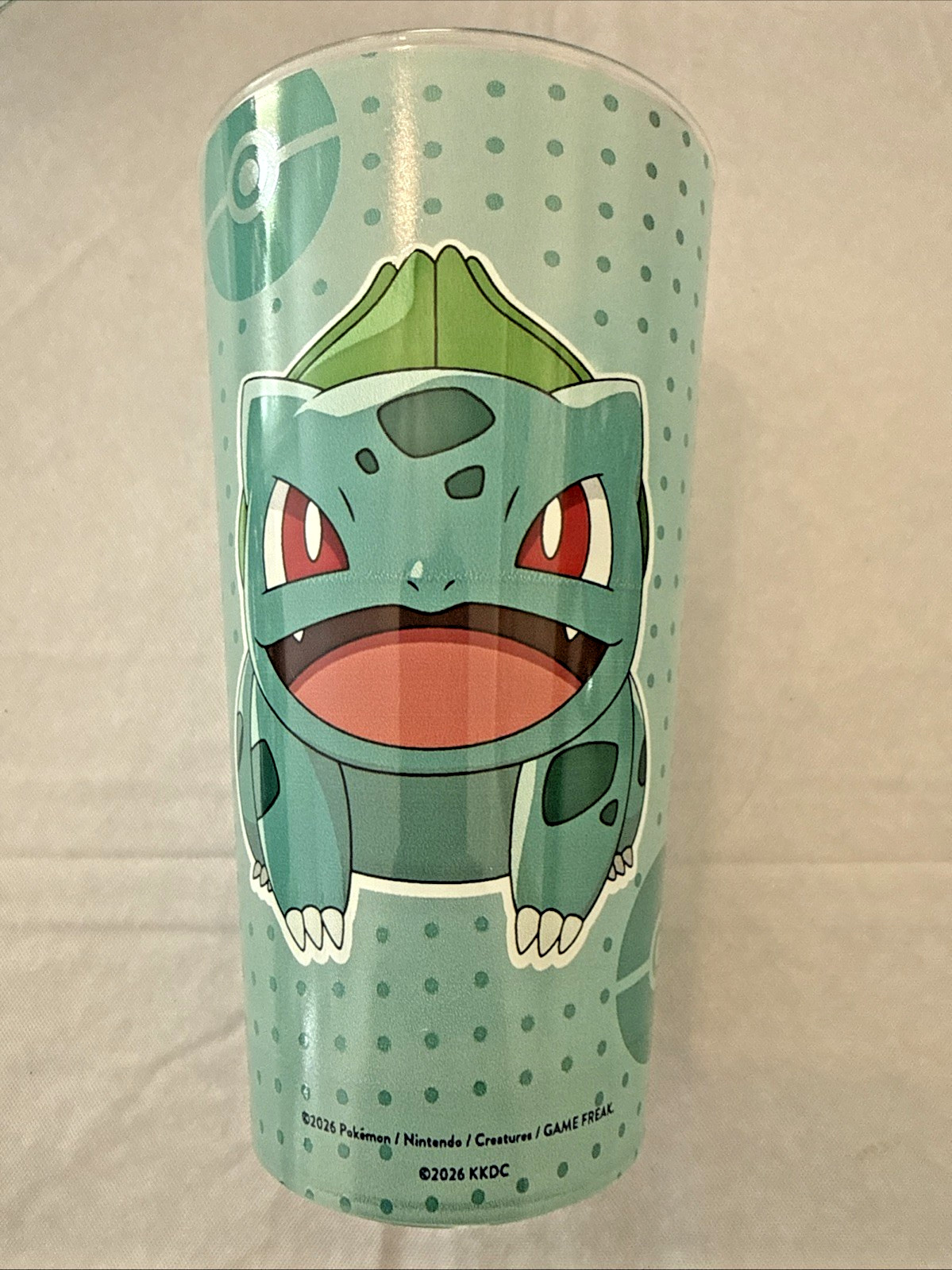 Krispy Kreme Pokémon Bulbasaur Plastic Cup Tumbler 2026 CLEAN