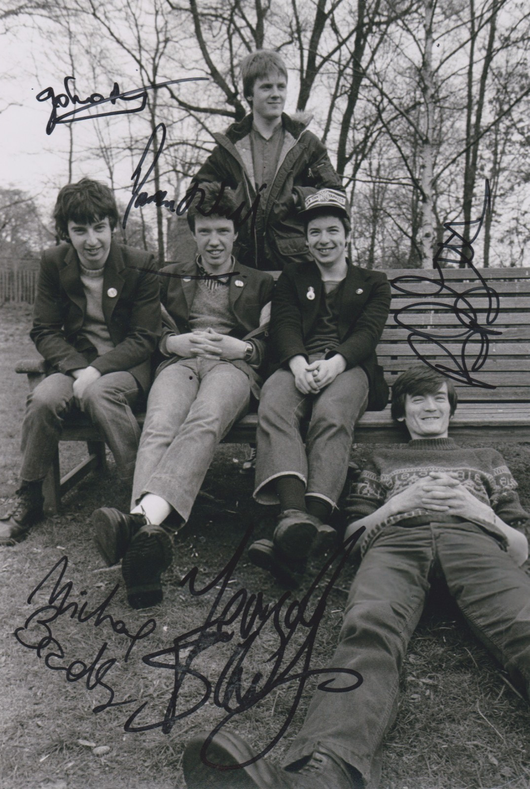The Undertones    **HAND SIGNED**   12x8 photo  ~  AUTOGRAPHED