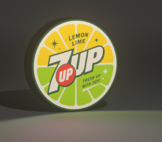 Vintage 7 UP Soda Light Box Retro 3D Wall Decor Kitchen Bar Decor
