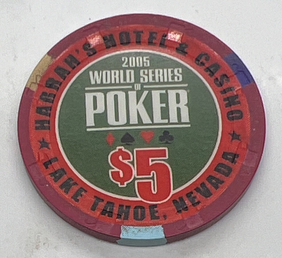 Harrah’s Lake Tahoe $5 Casino Chip NV WSOP World Series of Poker 2005
