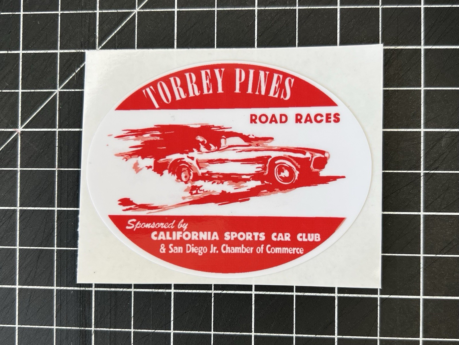 New Vintage Torrey Pines Road Races Ca Sports Car Club Sticker Decal SCCA