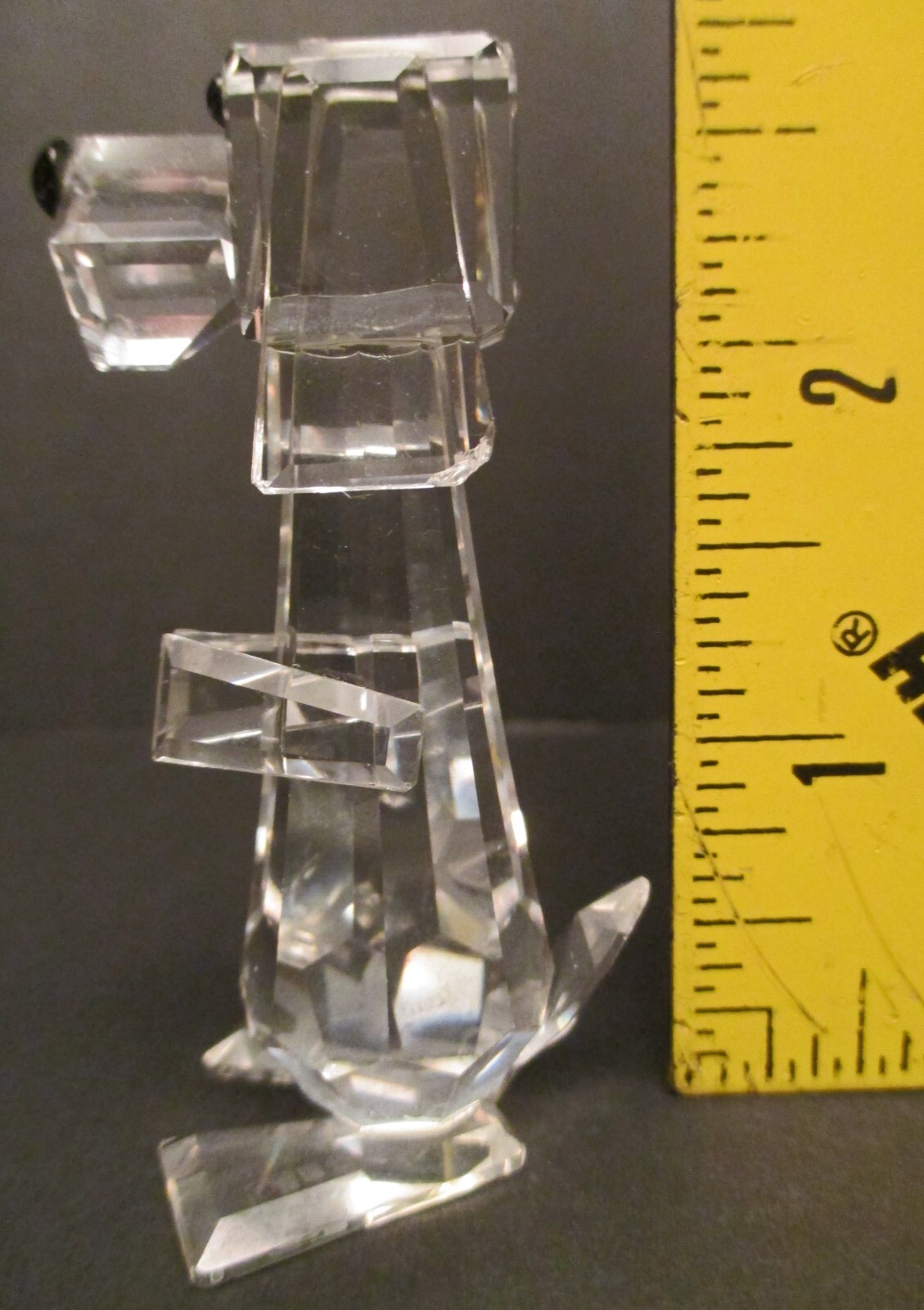🧸Swarovski 2 ¾” Sitting Pluto Dog Prismed Crystal Introduced 1979 Austria