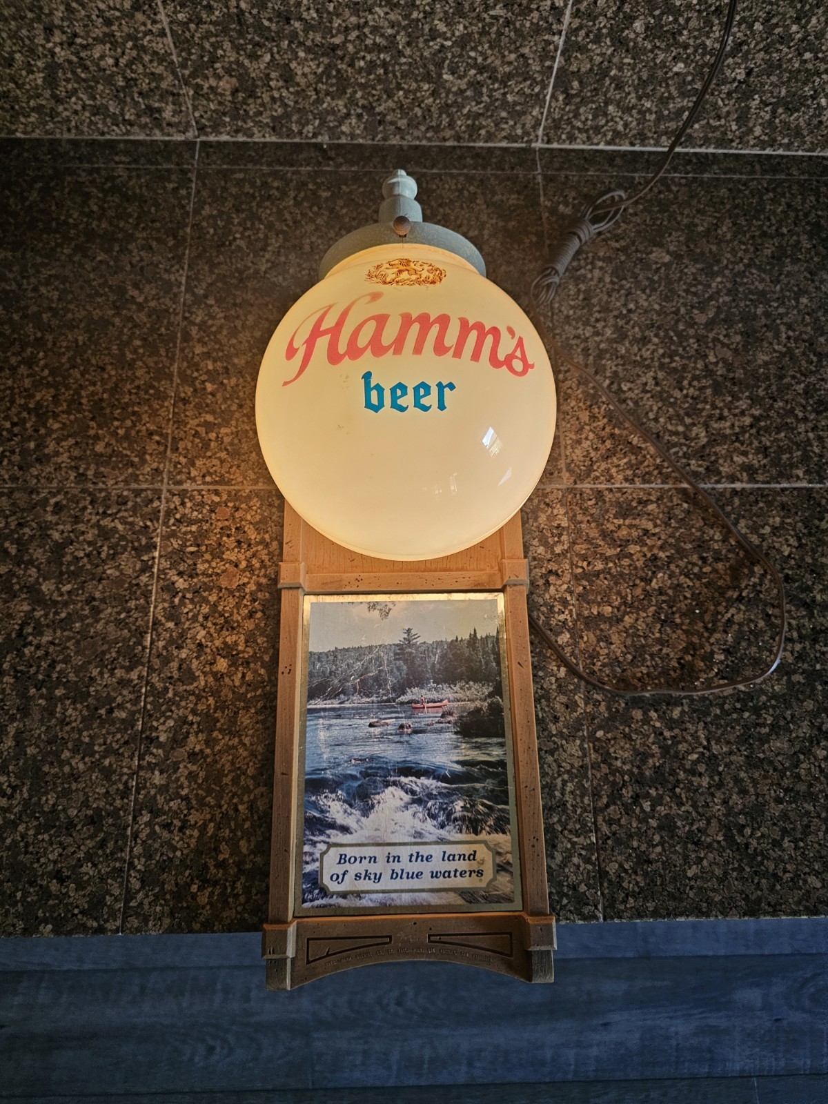 Vintage Hamm’s Beer Lighted Globe Sign Land of Sky Blue Waters Breweriana 1960s Vintage Hamm’s Beer Lighted Globe Sign Land of Sky Blue Waters Breweriana 1960s
