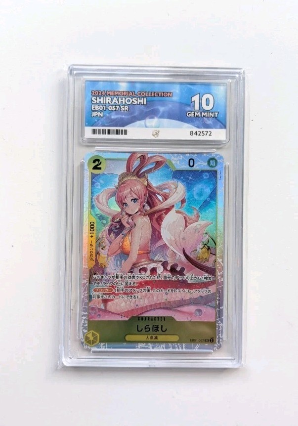 ACE 10 Gem Mint - Shirahoshi - EB01-057 SR - Japanese - One Piece TCG