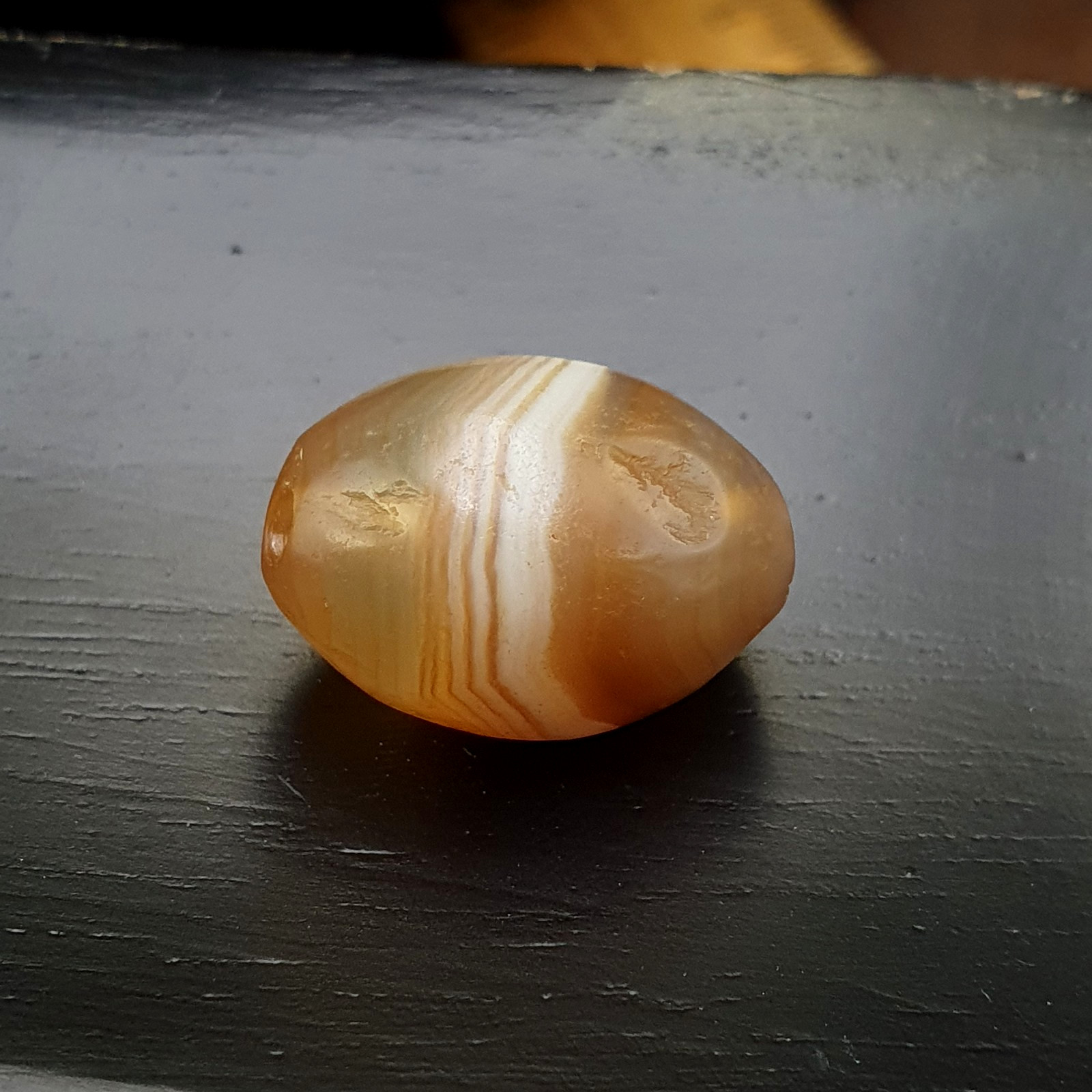 Authentic Ancient Sasanian Agate Bead, Genuine Banded Agate from yemen