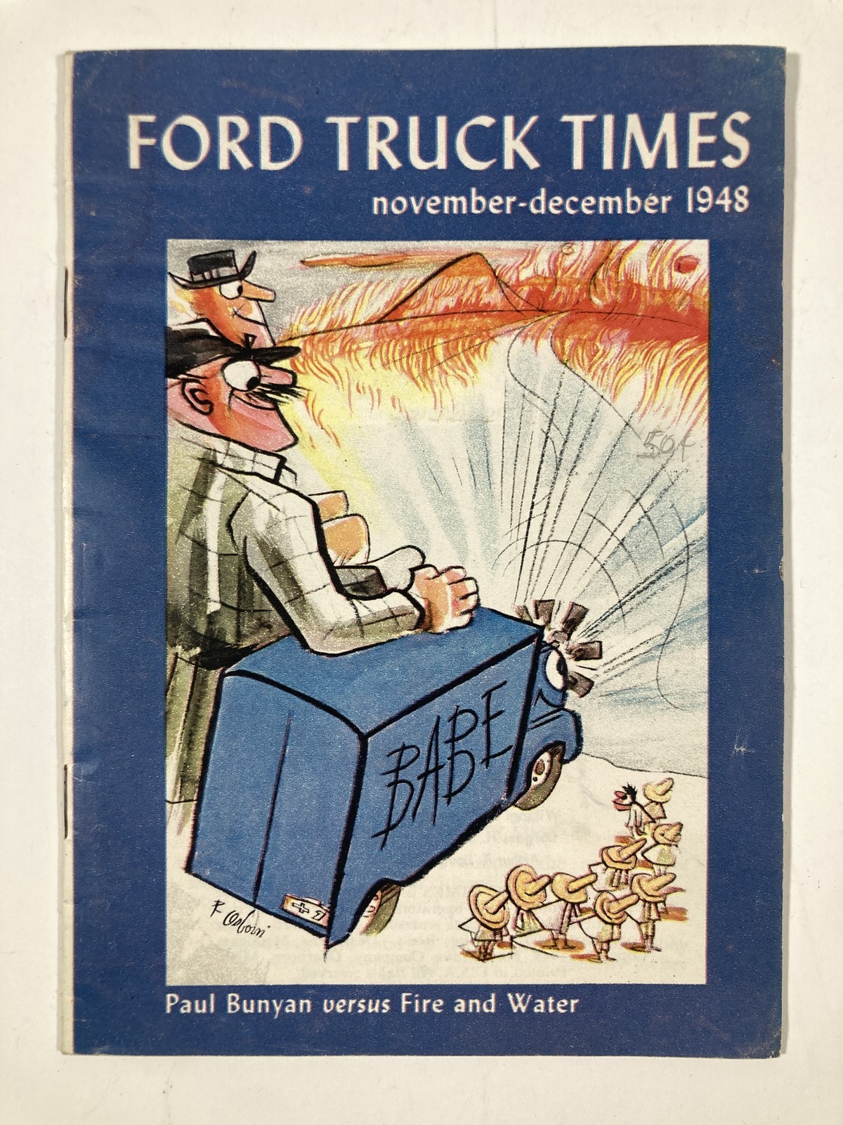 Vintage 1948 Ford Truck Times Magazine Mobile Midget Theater F-8 Panel Delivery