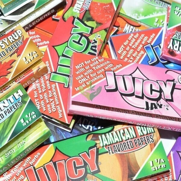 6x Juicy Jay's Rolling Papers Flavored KING SIZE Variety Bundle FREE SHPN