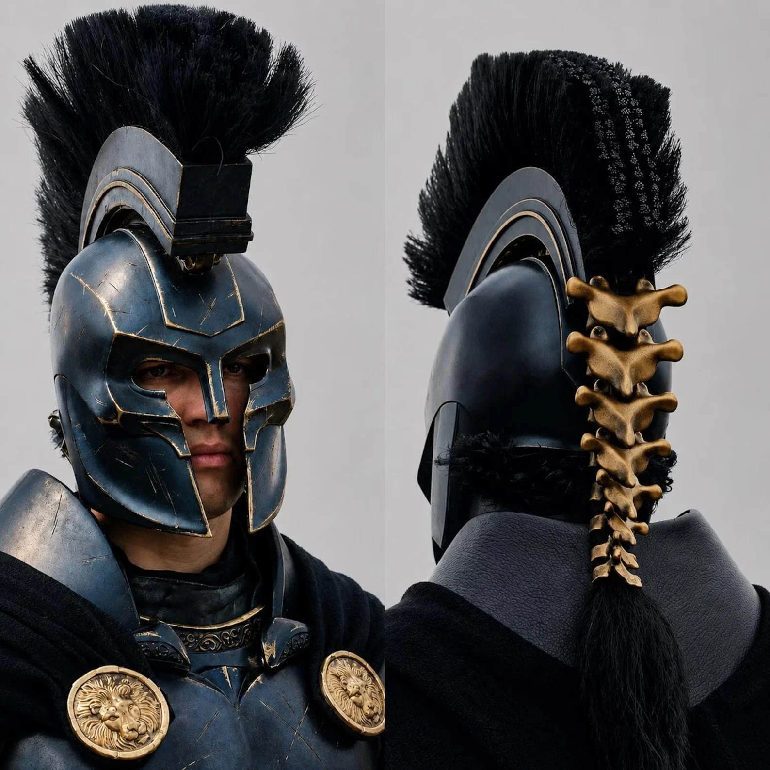 Agamemnon Inspired Helmet Greek Warrior Armor, The Odyssey Helmet Handmade