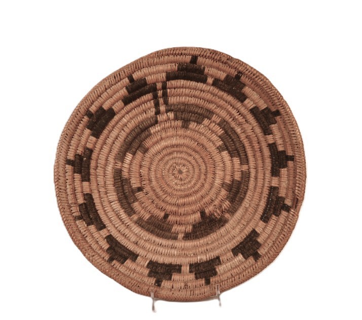 Antique Navajo Wedding Tray Basket ca. 1920 - 1930s  2.375