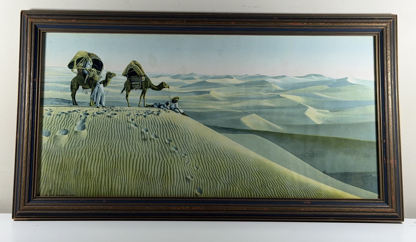 Grand Dunes Antique Lehnert & Landrock Héliogravure Photogravure Framed Camel