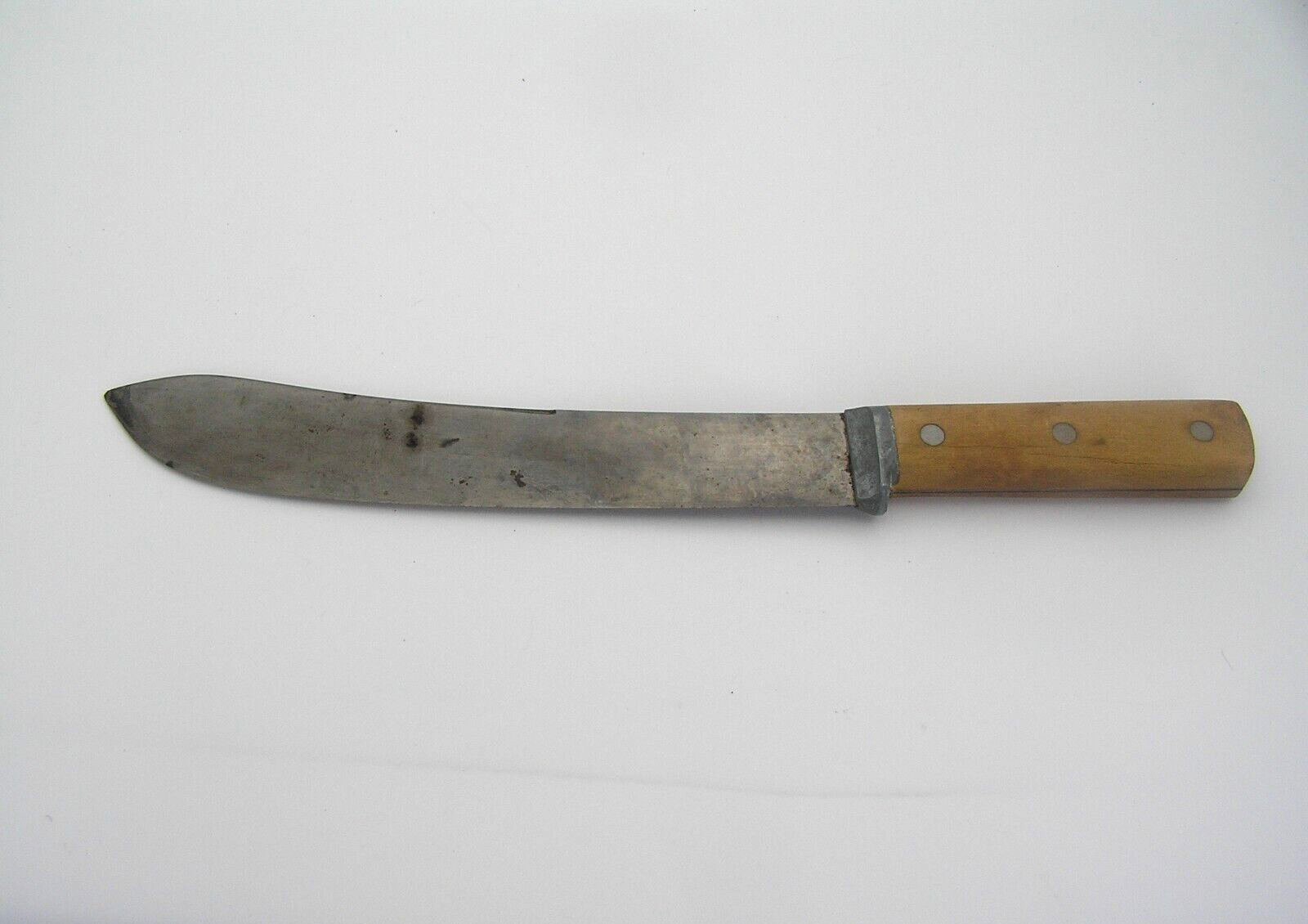 Vintage LANDERS FRARY & CLARK Carbon Steel Butcher Knife Made In USA