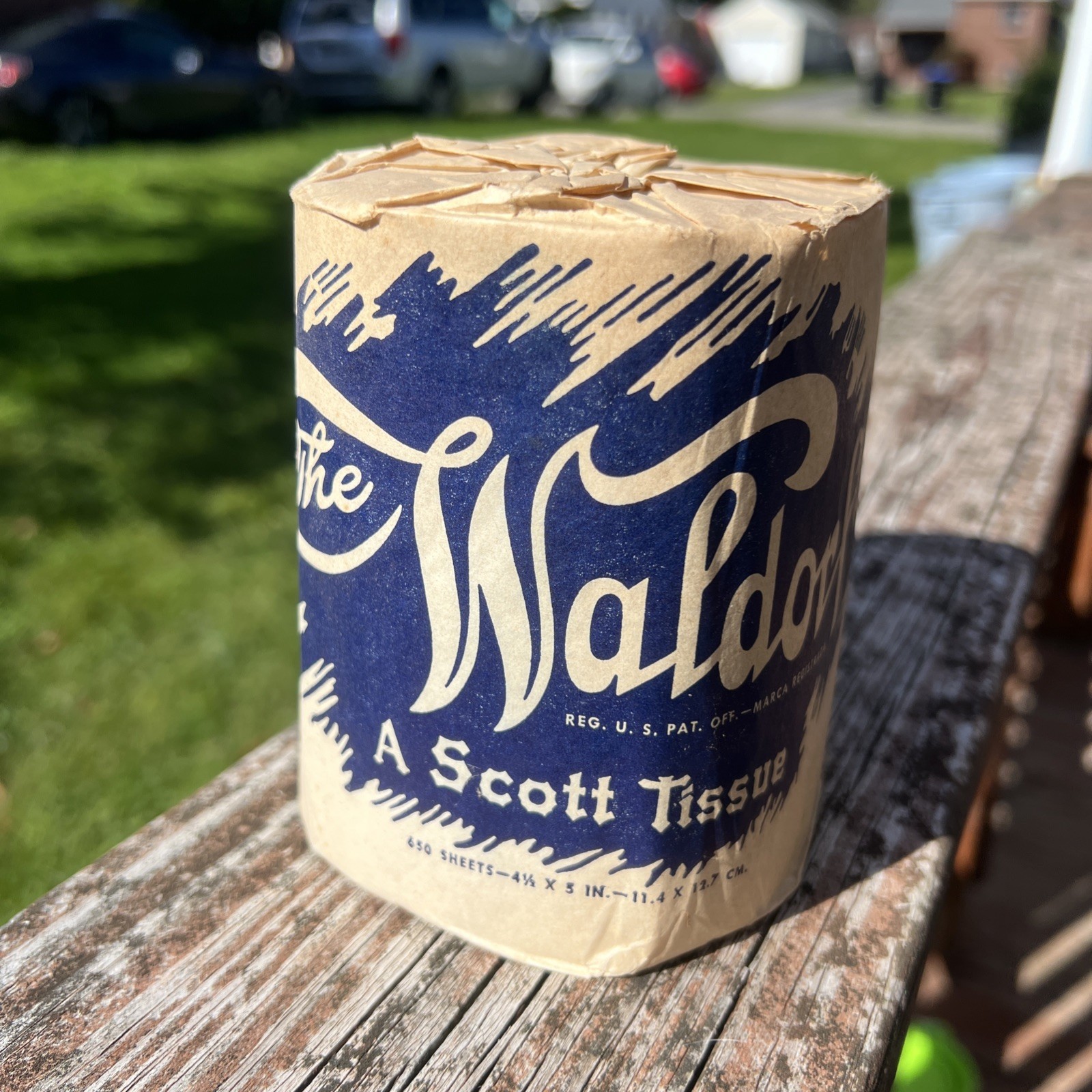NOS Vintage WW2 Scott Waldorf Toilet Paper Advertising Roll  Uncle Sam