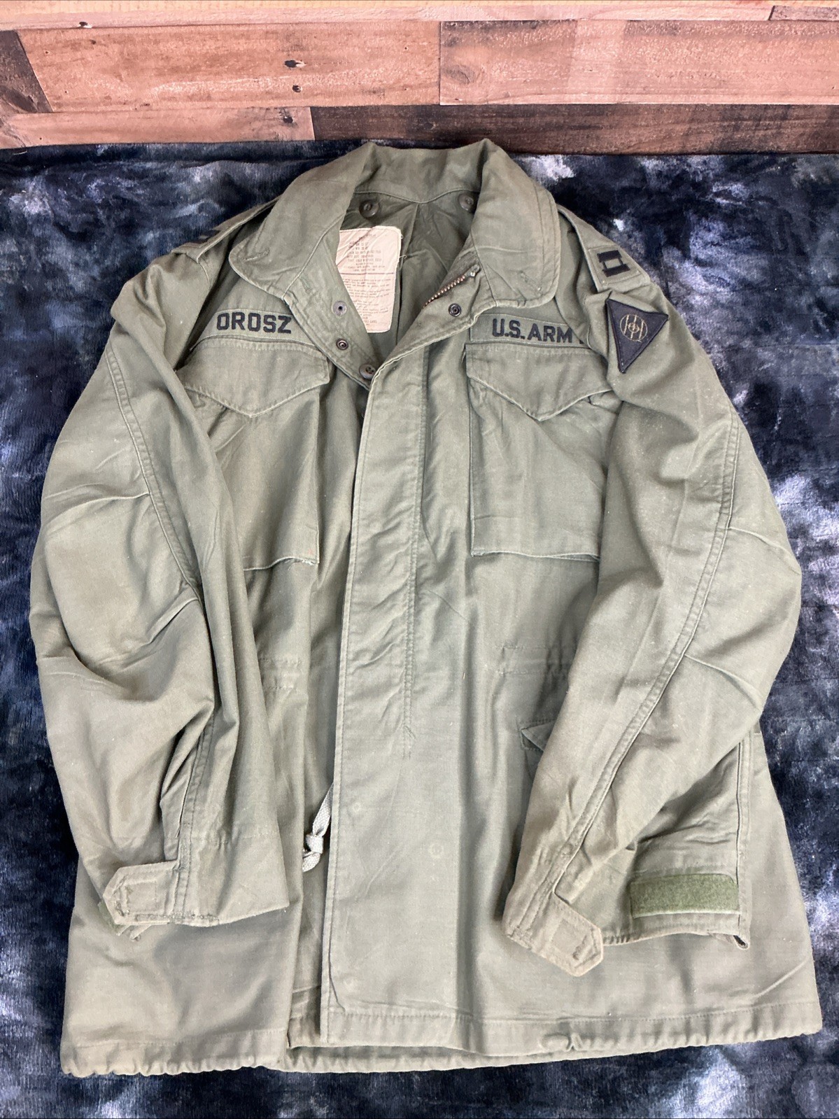 VTG Rare Captains U.S. Army M-65 Field Jacket Small Reg 1979