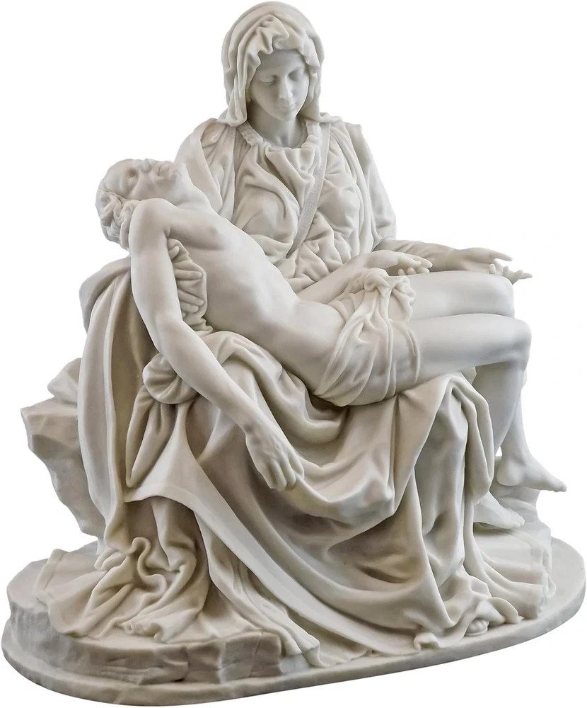 Michelangelo's La Pieta Statue - 10-Inch Premium Cold-Cast Marble Replica