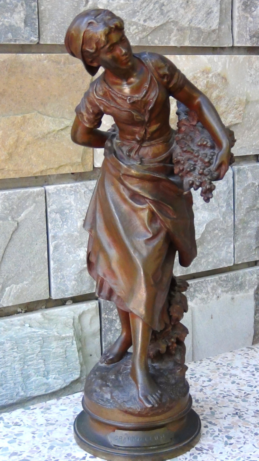 ANTIQUE 19c ORIGINAL MATHURIN MOREAU(1822-1912,FRENCH) 