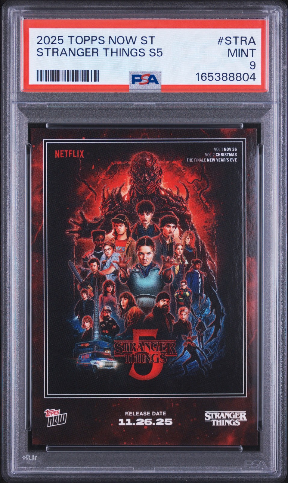 2025 TOPPS NOW STRANGER THINGS #STRA STRANGER THINGS SEASON 5 PSA 9