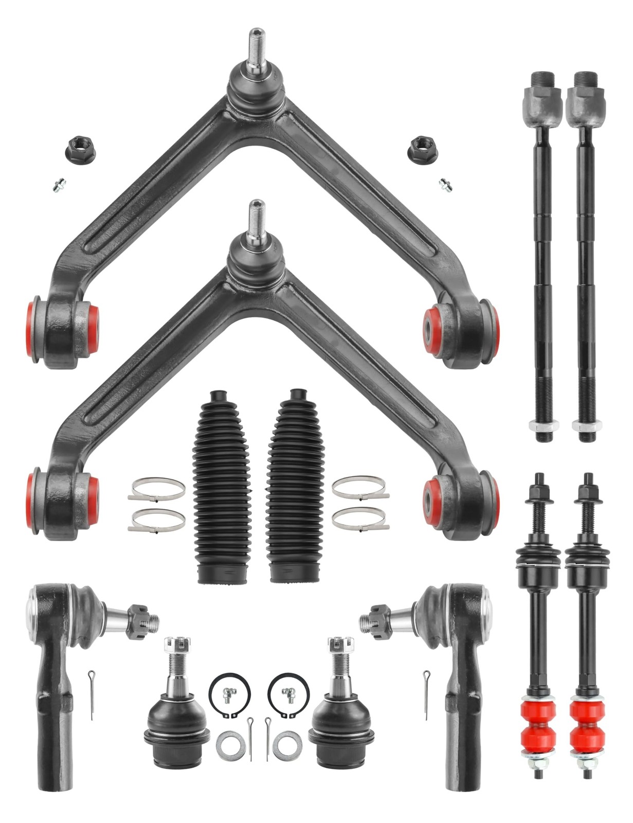 2WD Front End 12pc Suspension Kit for 2002 2003 2004 2005 Dodge Ram 1500, Upg...