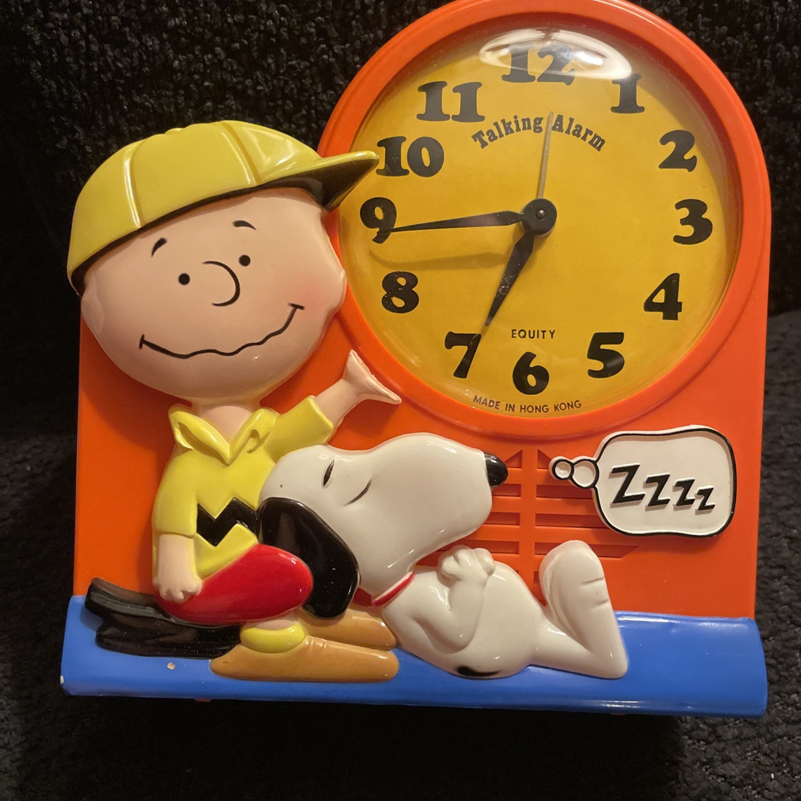 1974 Rare Janex Peanuts Charlie Brown Snoopy Alarm Clock Vintage Kid Toy Love