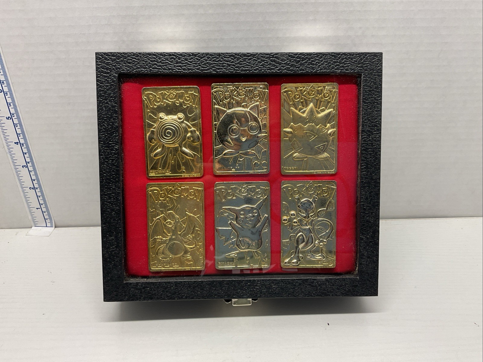1999 Pokémon 23k Gold Plated BK Promo Complete Set Of 6 Cards With Custom Case 1999 Pokémon 23k Gold Plated BK Promo Complete Set Of 6 Cards With Custom Case