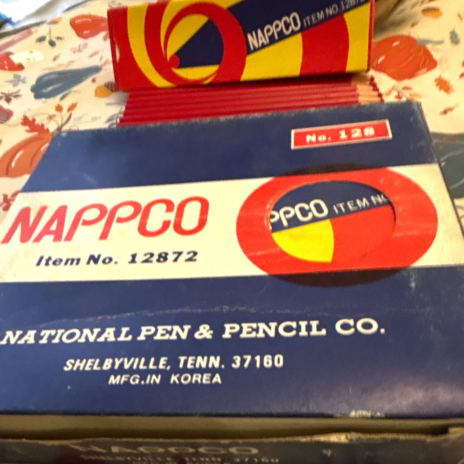 NAPPCO National Pen & Pencil Co. Pencil Box No. 128  , Vintage , 6 pk of 12