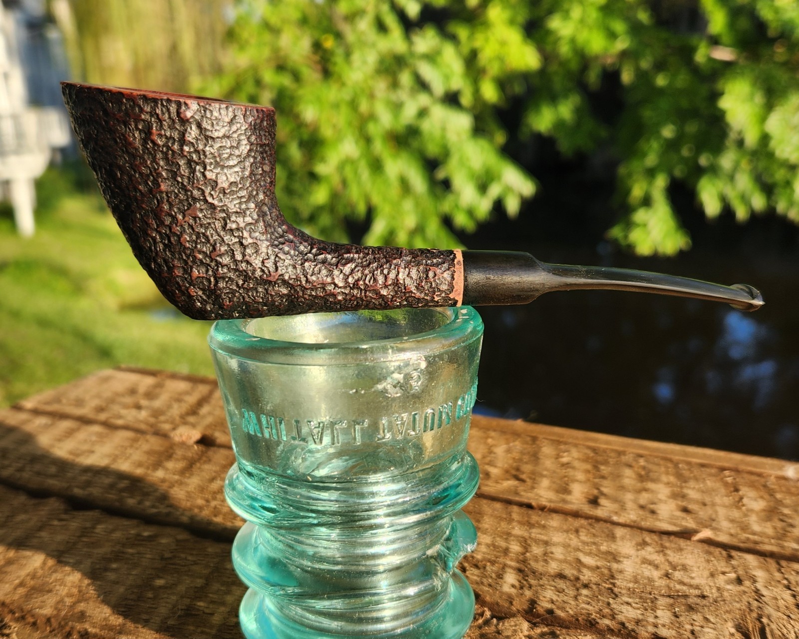 Vintage Savinelli Oscar 904 KS Rusticated Aged Briar Half-Bent Dublin/Yachtsman