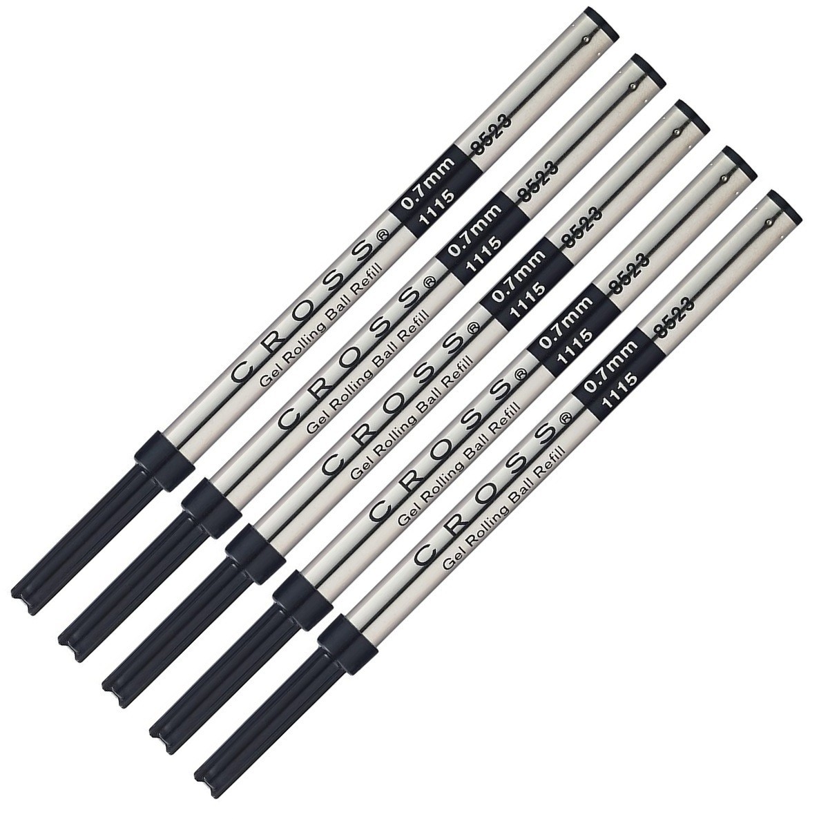5 pk, Genuine Cross Selectip Rollerball Gel Pen Refills, Black Medium, #8523